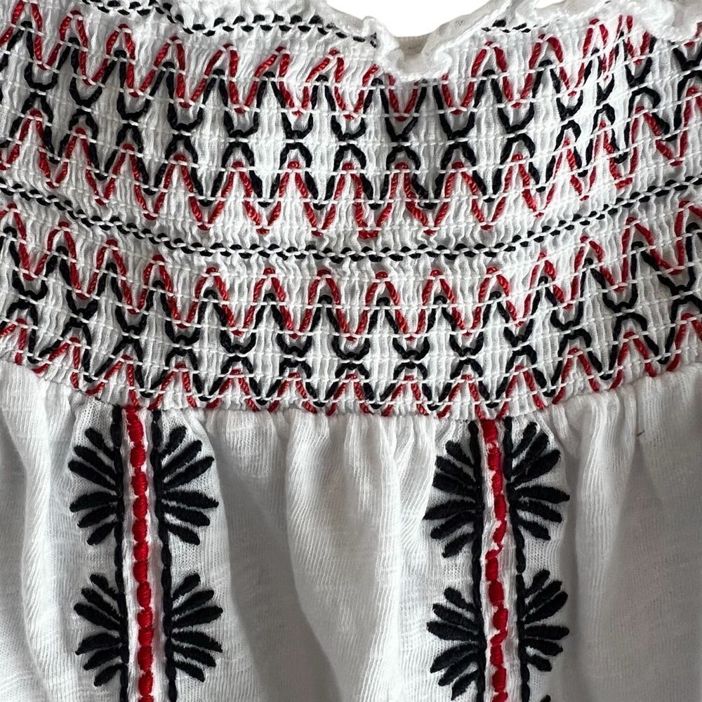 Ruby Rd White Embroidered Boho Top 3X - Picture 2 of 4